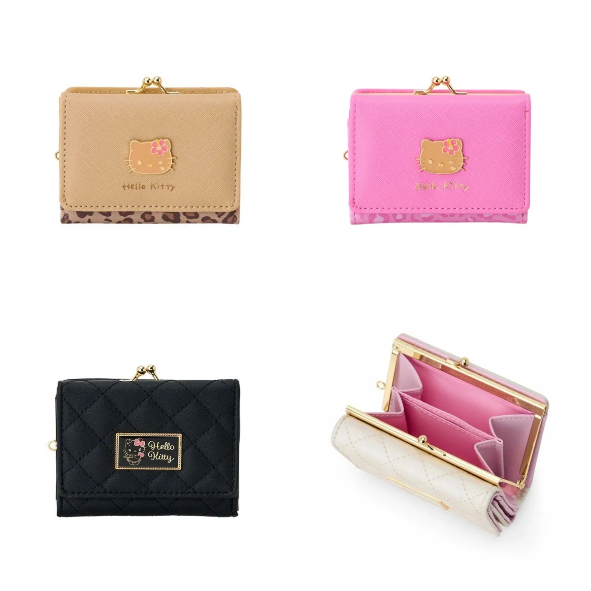 Sanrio Hello Kitty portemonnee PU-leer, Cinnamoroll kaarthouders nieuwe casual Kuromi geldzak, My Melody portemonnee tas