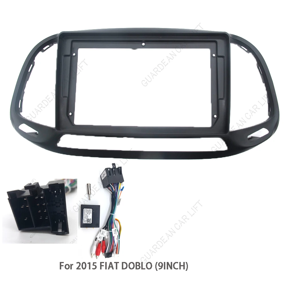 

9 Inch Car Radio Fascias Android Stereo Player 2 Din Head Unit Panel Dash Frame For 2015 FIAT DOBLO