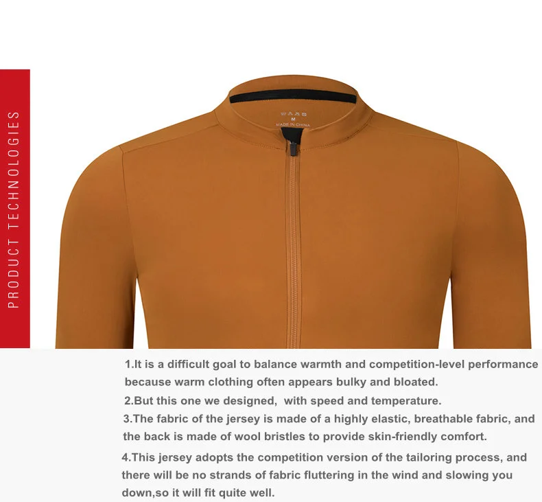 Spexcell Rsantce 2023 Winter Thermische Fleece Radfahren Jersey Top MTB Fahrrad Outdoor herren Fahrrad Kleidung Lange Hülse Hemd Uniform – Detail 4