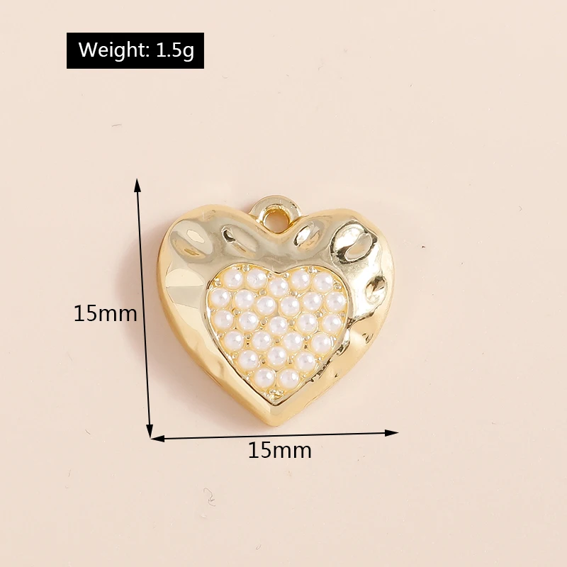 Leslie 5 Stück exquisite Kristall-Liebesherz-Anhänger für DIY-Schmuckherstellung, handgefertigte Halskette, Armband, Ohrringe, Charms – Detail 14