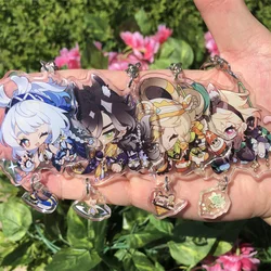 Game Anime Genshin Impact Kinich Mualani Cosplay COSTUME Acrylic Keychain Key Accessories Pendant