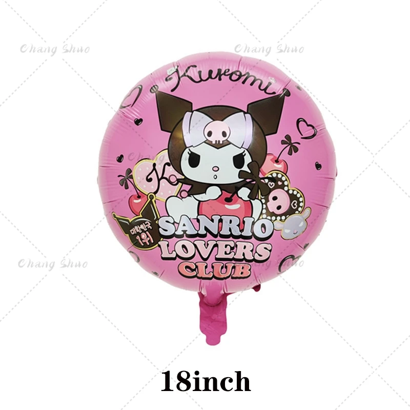 5Pcs 18inch Kawaii Sanrio Kuromi Melody Foil Balloons Girl Happy Birthday Party Decoration Balloons Baby Shower Globos Kids Gift