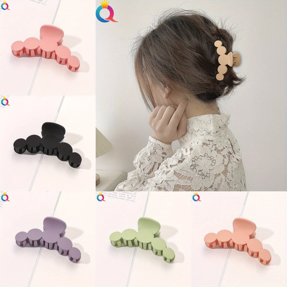 

Oversized Crab Claw Hair Clip Acrylic Material Elegant Hair Clamp for Women Girls Non-Slip Strong Hold Hair
