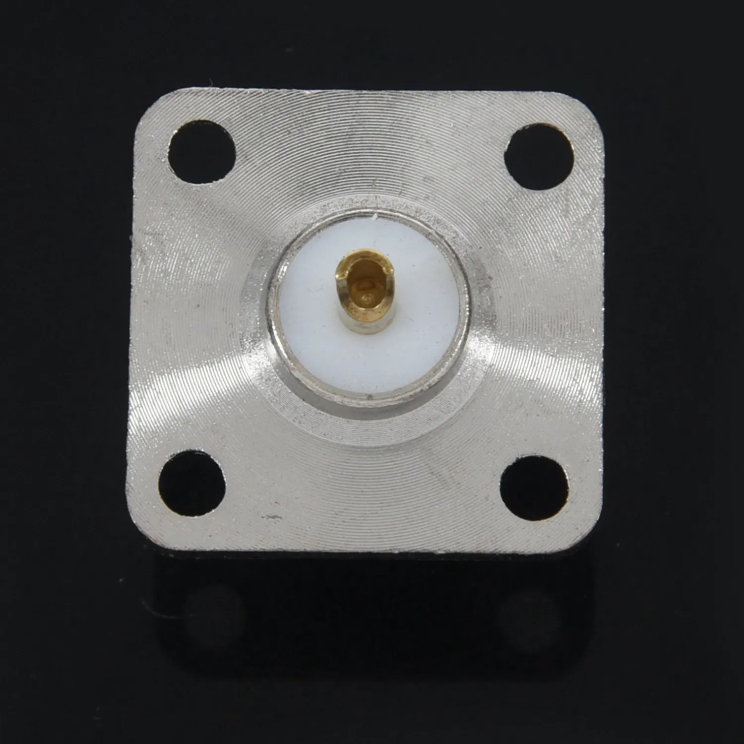 N type female jack RF coax connector 4-hole panel mount with solder cup,silver image 6