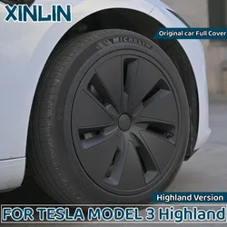 4PCS 18Inch Wheel Cover For Tesla Model 3 Highland 2024 Full Rim Cover Hub Caps Performance Replacement Wheel HubCap Accessories