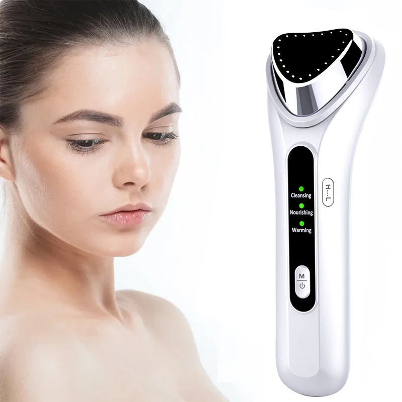 Nieuwe Mini Ultrasone Machine Micro Stroom Gezichtsschoonheid Instrument Verstevigende Huidverzorging Anti-Rimpel Tool