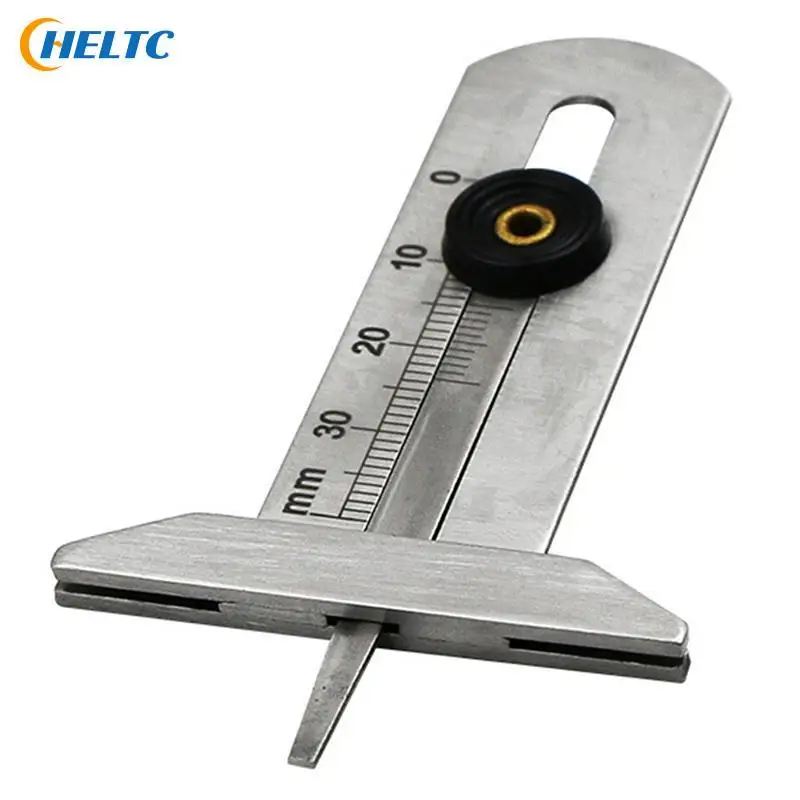 Stainless Steel Car Tyre Tire Tread Depth Gauge Meter Ruler Caliper Measuring Tool For Moto 0-30mm 0-50mm 0-60mm Car Tyre Gauge