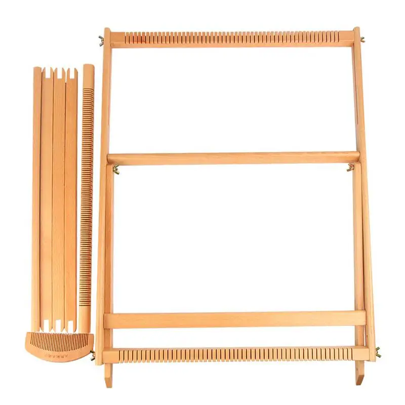 

Weaving Frame For Adults Creativity Weaving Frame With Stand WeavingKnitting Machine Kit Wooden Tapestry Textile Sewing Tool