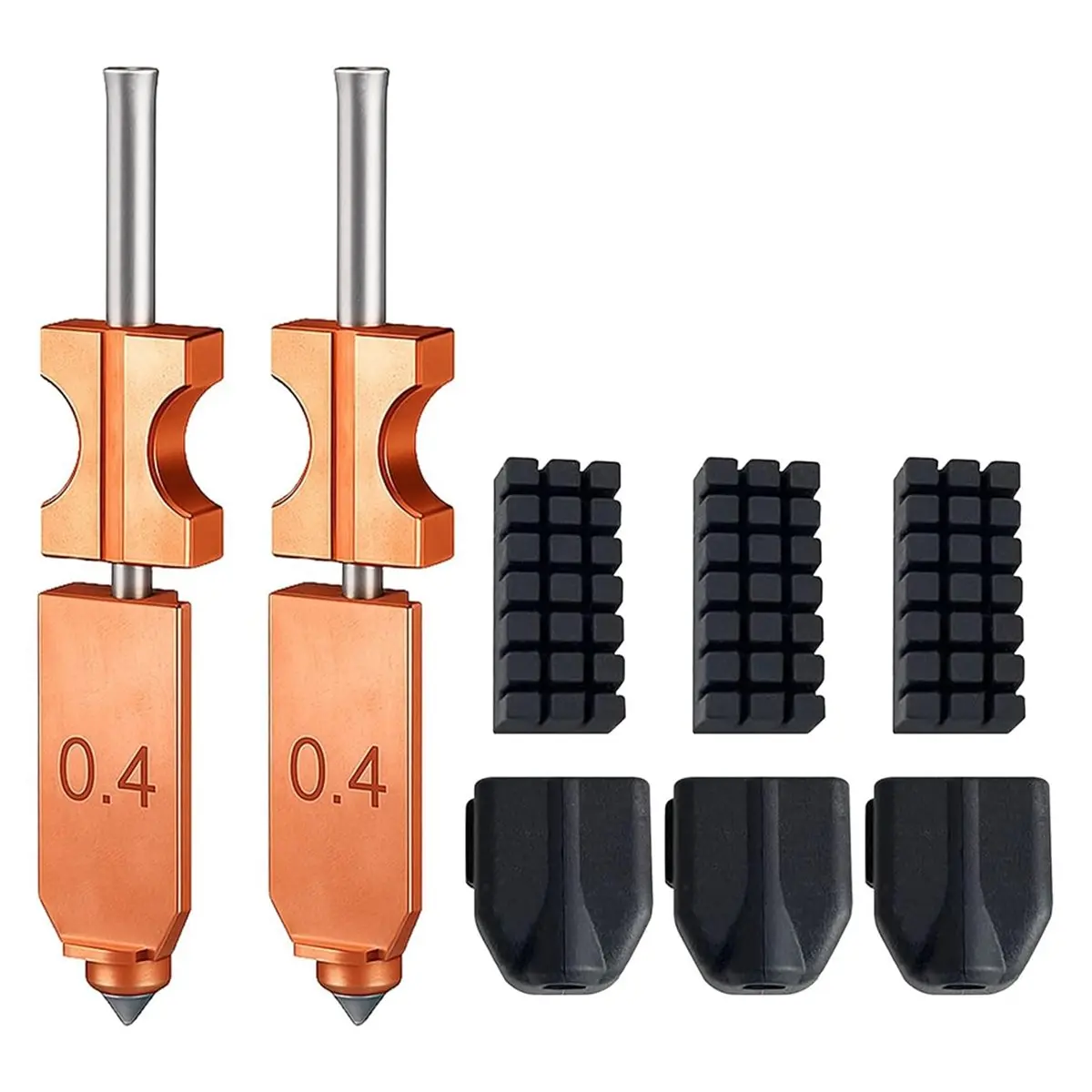 L70A For Flashforge AD5X Upgraded 0.4mm Integrated Hotend Nozzle 2 Packs,Quick Detachable Hotend Nozzles Kit