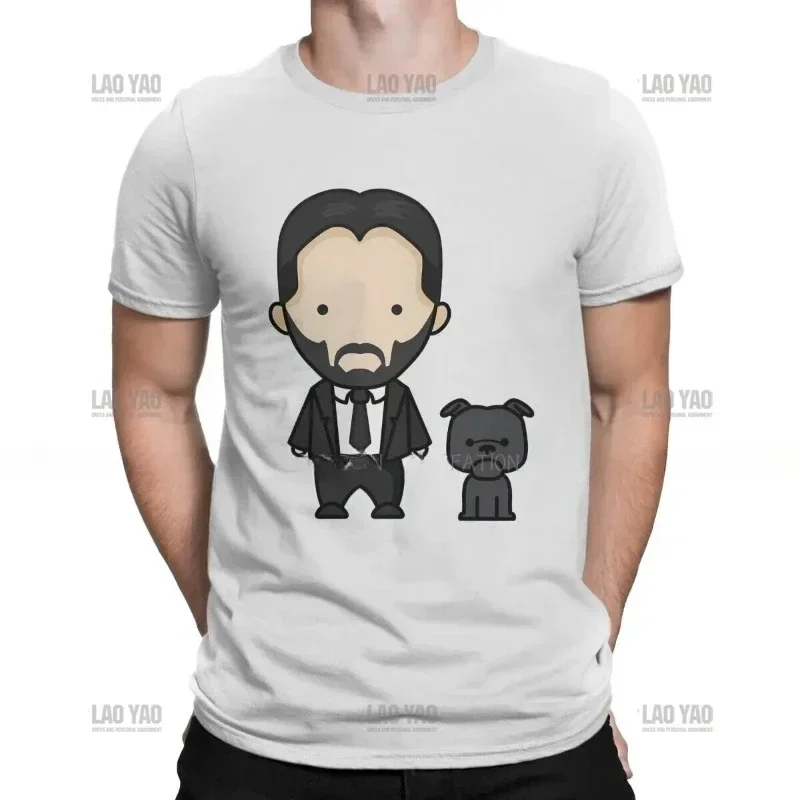 Essential Classic Tshirt John Wick Movie Art Graphic Men Tops Vintage Homme Summer Clothes Harajuku T Shirt