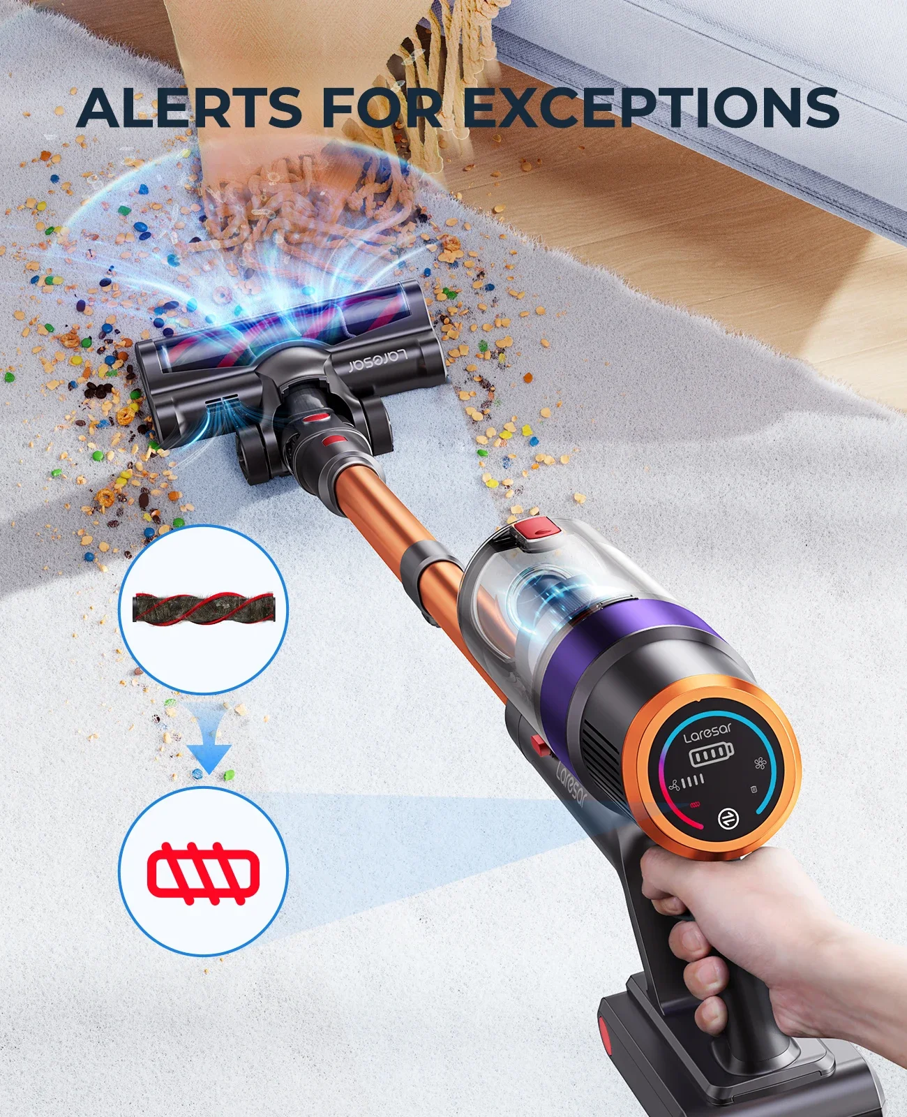 baseus vacuum cleaner  2500mah Handheld 3 In 1 Stick Cordless Brushless Motor LED Touch display vacuum v7 laresar v7