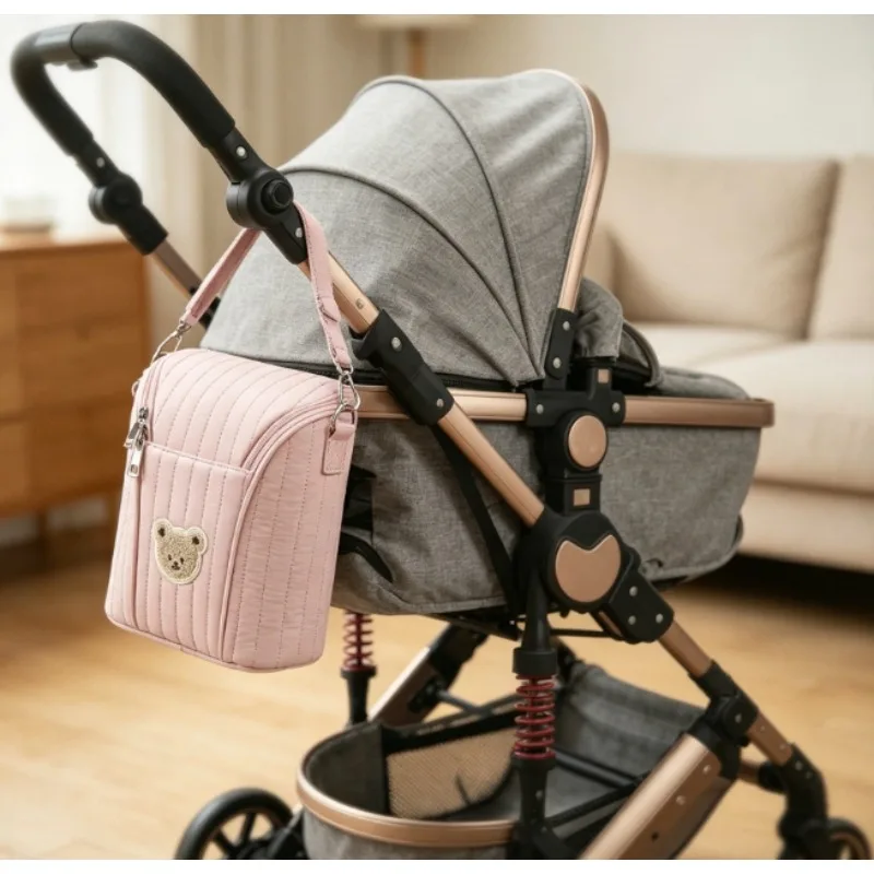 

Bear Style Breast Milk Cooler Bag Portable Back to Work Set Stroller Hanging Large Capacity Insulated Bottle Organize
