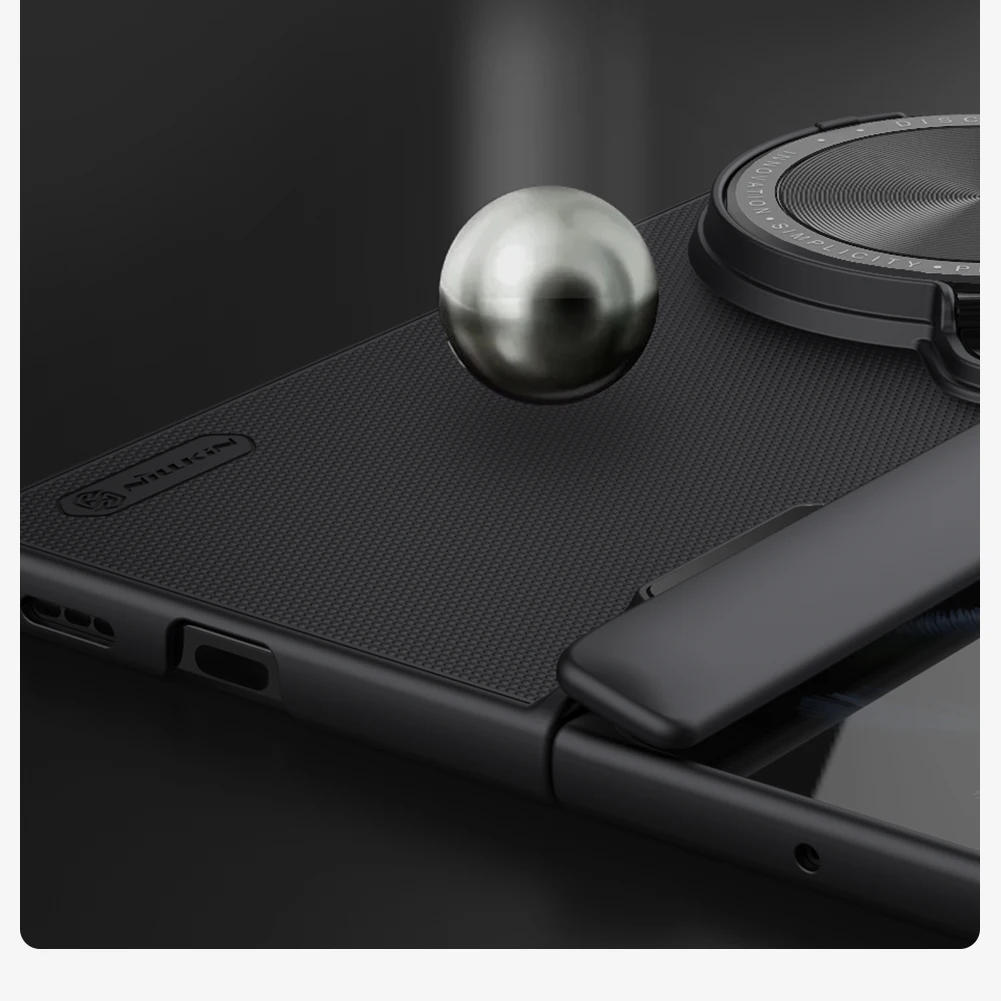 NILLKIN For OPPO Find N3 5G/OnePlus Open Super Frosted Shield Prop hard PC TPU Frame Case Lens Camera Stand Cover Proteciton