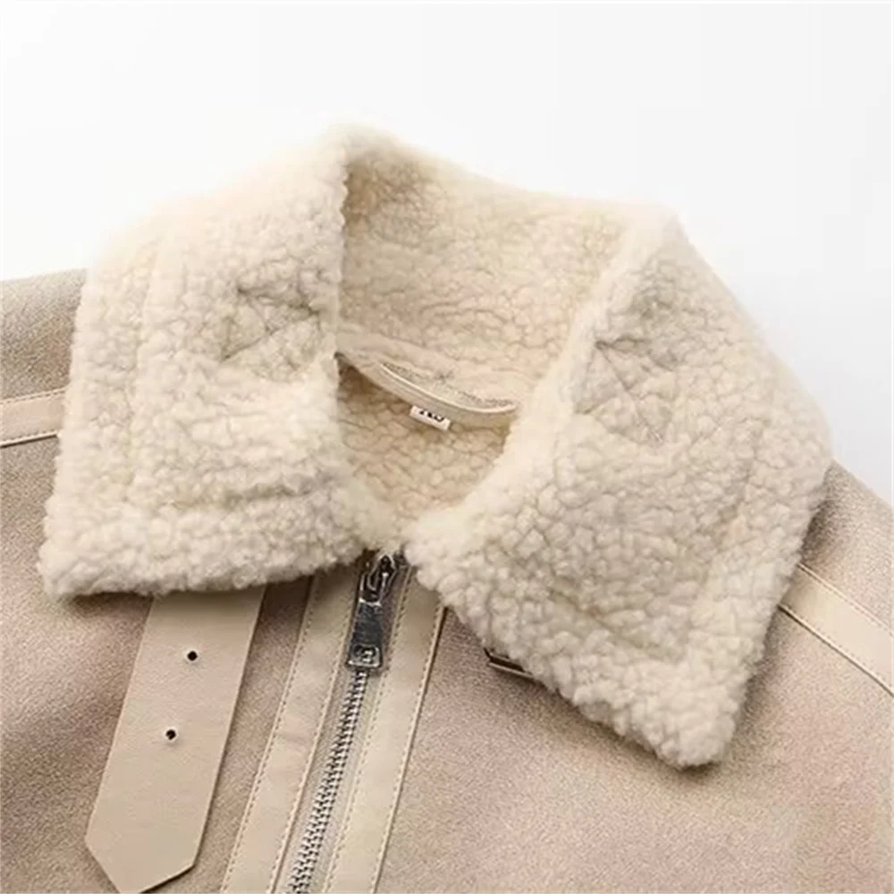 2024 ZAR4 summer new women\'s European and American style fur integrated double-sided short jacket jacket