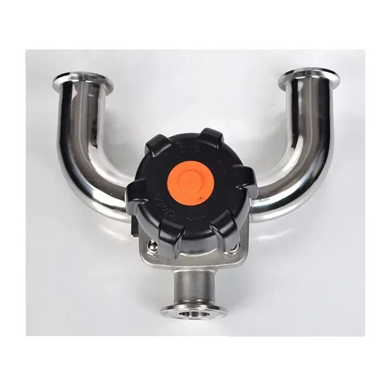 

Stainless Steel 316 Sanitary Food Pharmaceutical Pure Water Machinery 3 Way Tri Clamped U Type Diaphragm Valve