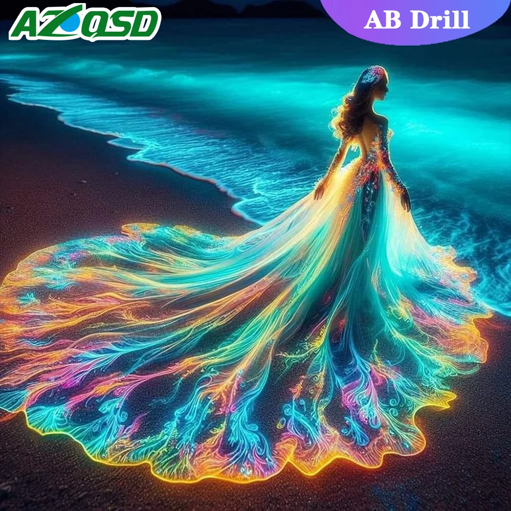 Azqsd Diamant Malerei Tier Fantasie Wohnkultur Tiger Panda Stickerei Katze Schildkröte Kreuz stich Anzug 30x30cm Rund bohrer