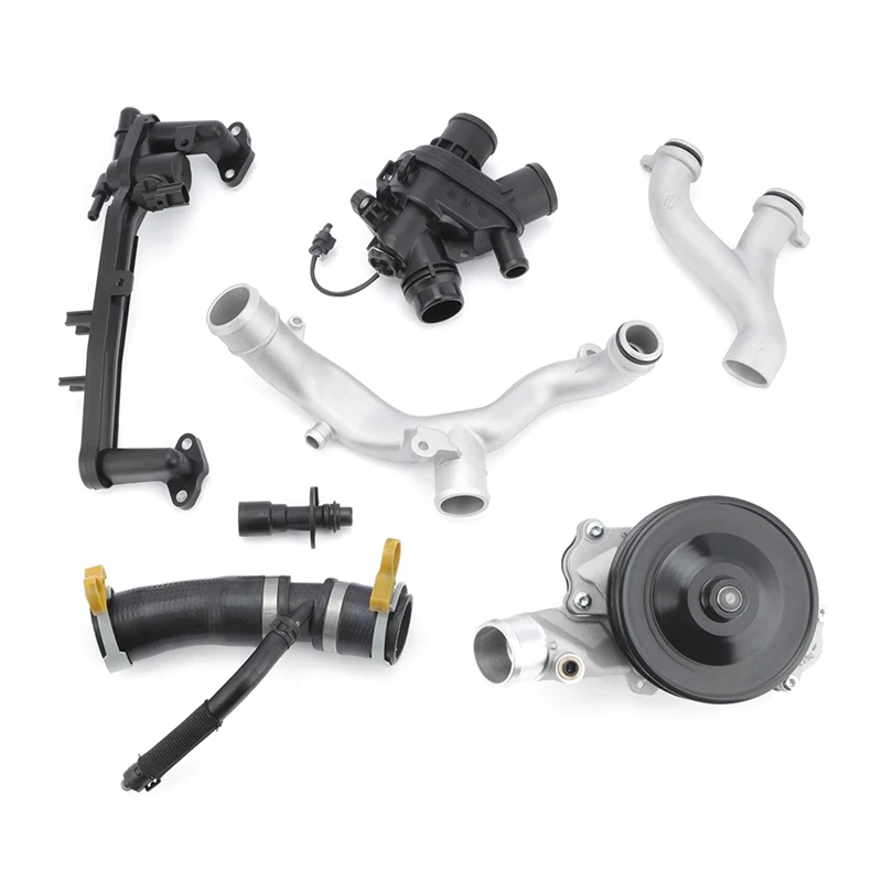 Engine Coolant System Kit Heater Manifold Tube Thermostat Water Pump Outlet Pipe For Jaguar/Land Rover 3.0L V6 5.0L V8