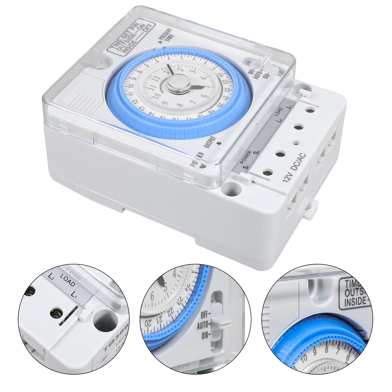 

Mechanical White Analog Electrical Timer Kitchen Baking Cooking Industrial Timer Precise Portable Energy Saving Easy