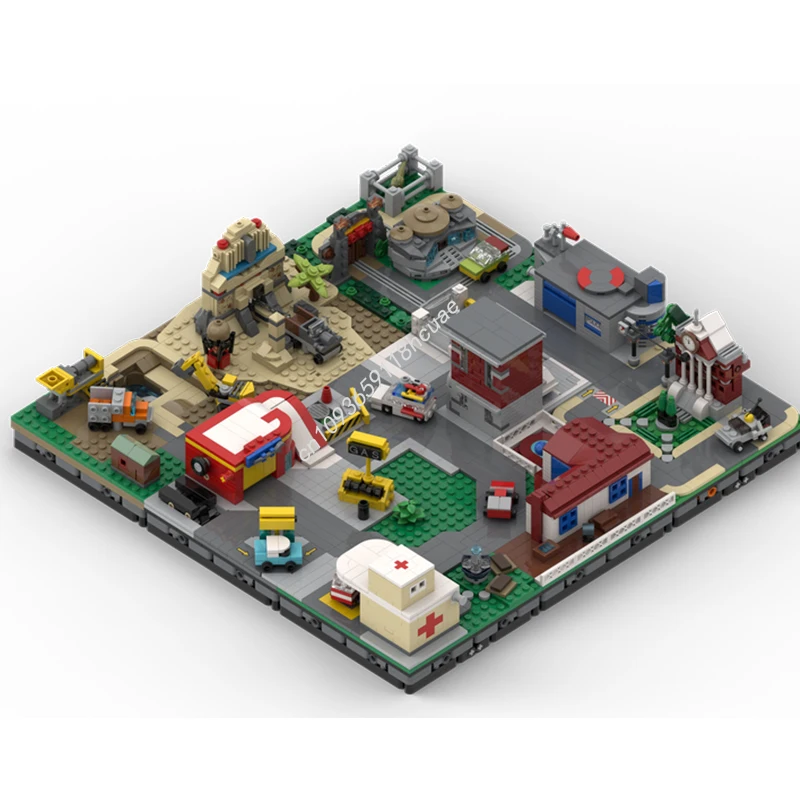 454 個 MOC モバイルシティ禁断の遺跡モデルビルディングブロックレンガアイデア教育建築子供のおもちゃクリスマスギフト