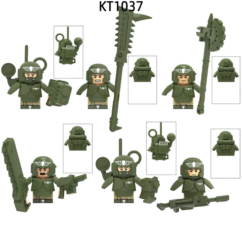 The Modern Heavily Armed Engineering Melee Assault Soldier Commander Signal Corps Model Blocks MOC Bricks Set Gifts Toys KT1037