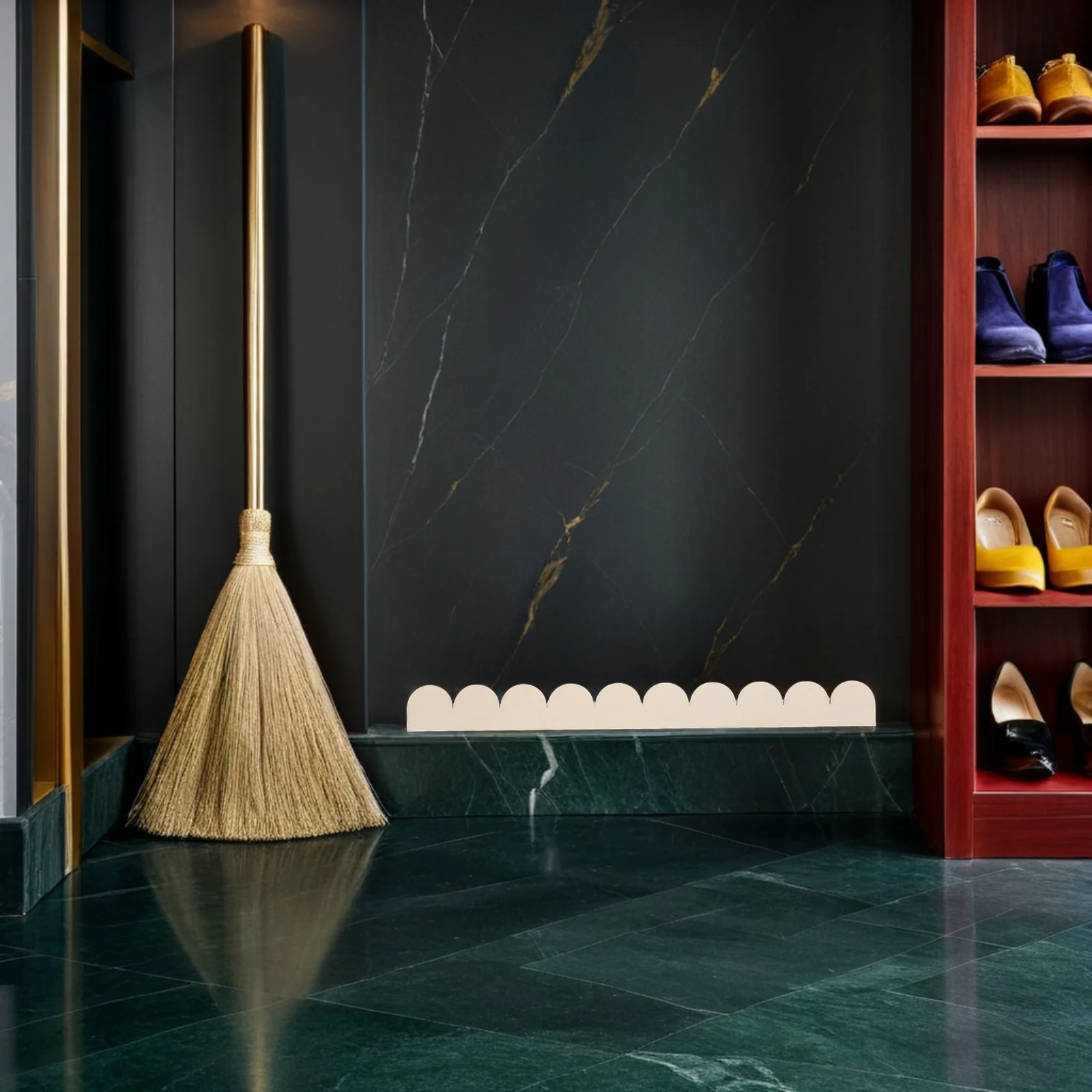 

20Pcs Unfinished Scalloped Wood Border Trim Door Frame Cabinet Molding DIY Craft Projects Wood Door Trim Molding