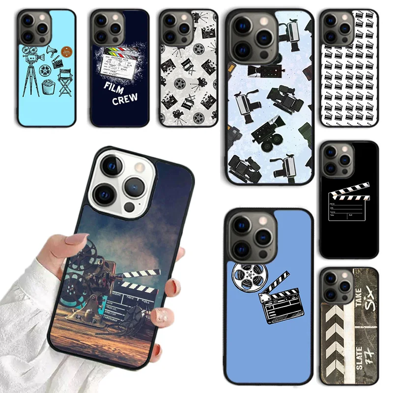 Film Clapperboard Clapper Board Phone Case for iPhone 16 15 14 12 13 mini PLUS XS XR 11 PRO MAX Fundas coque Cover