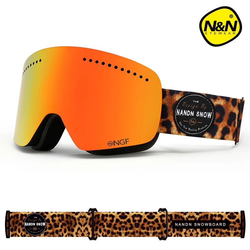 NANDN SNOW-Ski Goggles for Men and Women, Double Lens, UV400, Anti-Fog, Eyewear, Snow Glasses, Adult Skiing Snowboard Goggles