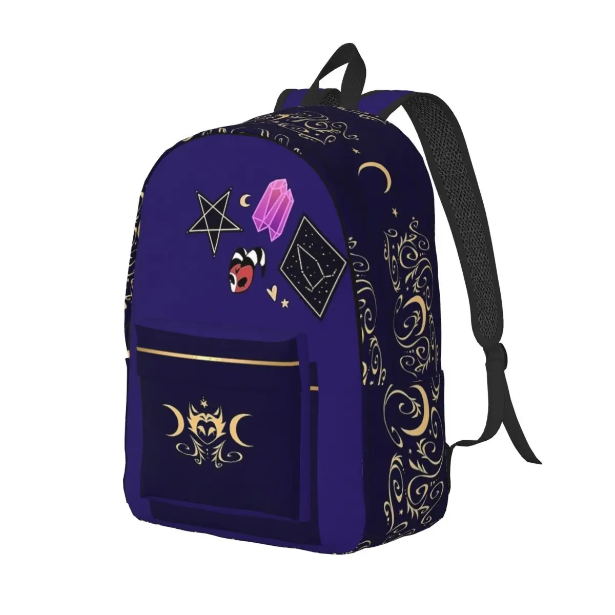 Helluva Stolas Cartoon Backpack for Men Women Teenage Student Work Daypack College Shoulder Bag Gift
