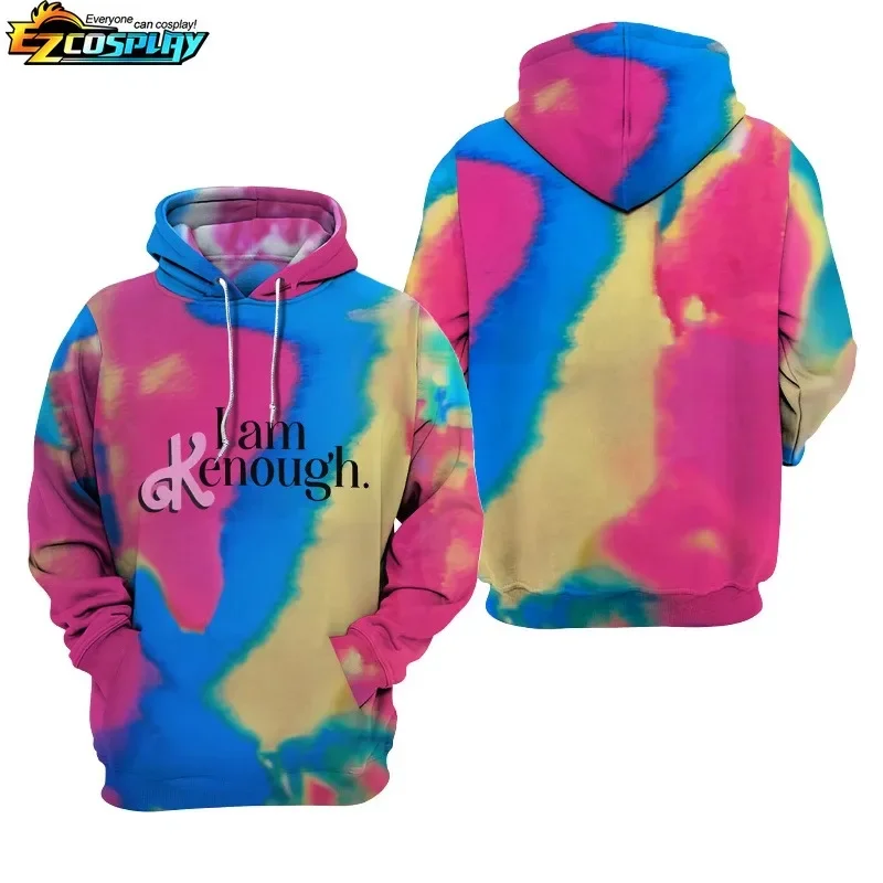 I Am Kenough Felpa con cappuccio unisex Abbigliamento casual Felpa con cappuccio Manica lunga Donna Uomo Felpa da film Moda