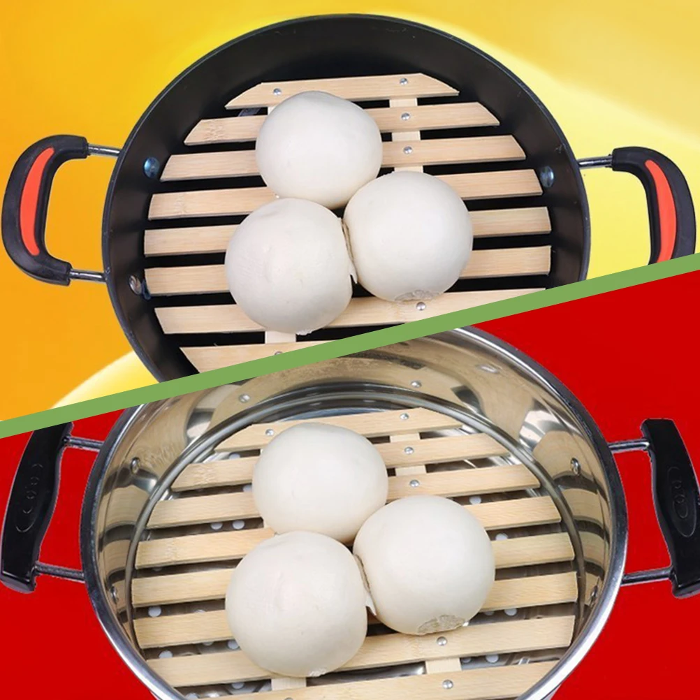 

Bamboo Steamer Rack Liner Mat for Kitchen Cooking Baskets Steamed Buns Bread Cakes Heat Resistant Woven Mesh Mats Lightweight