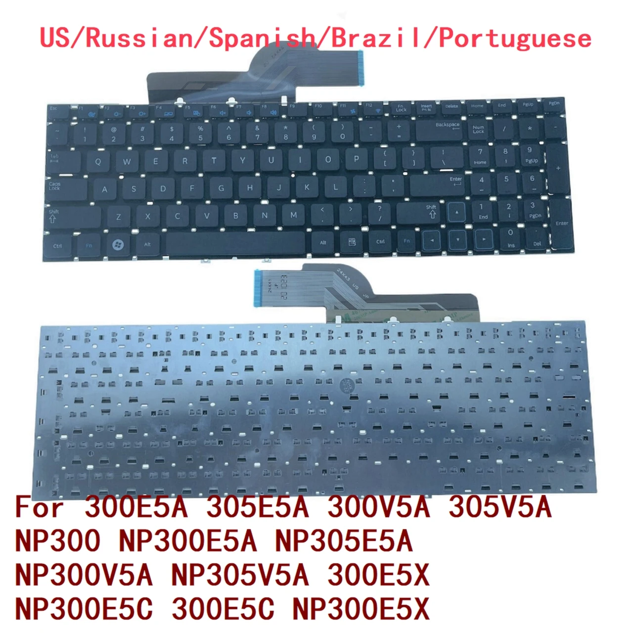 Klawiatura US RU SP BR PT dla Samsung 300 e5a 305 e5a 300 v5a 305 v5a NP300 NP300E5A NP305E5A NP300V5A NP305V5A 300 e5a NP300E5C 300 e5c