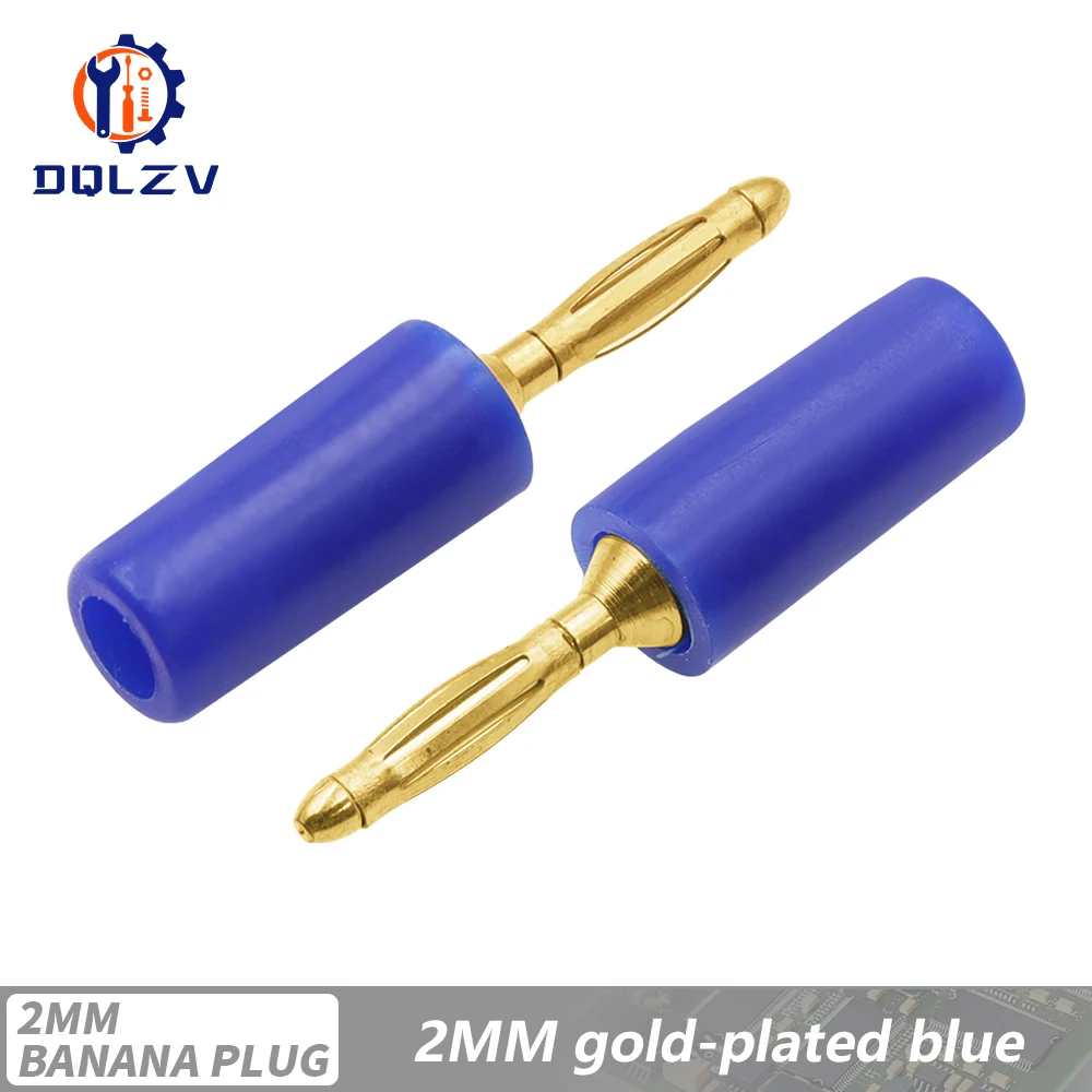 Audio Lautsprecher Schraube Banana Gold Platte Stecker Anschlüsse Mini 2MM Bananenstecker für Bananenbuchse