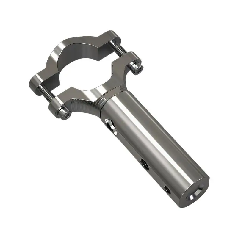 31BC Split Clamp Motorcycle Handlebar Bracket for Spotlight Mounting, 19-33 Mm Fit with 66 Mm Extension Bar and Top Threads