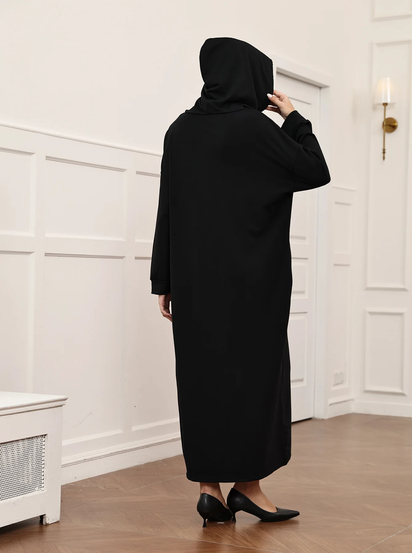 

Рамаданское платье-абайя с капюшоном, дубайский кафтан, женское мусульманское платье, Ид Мубарак, джеллаба, кебая, кафтан, марокканское платье, женская одежда, исламская одежда, роба