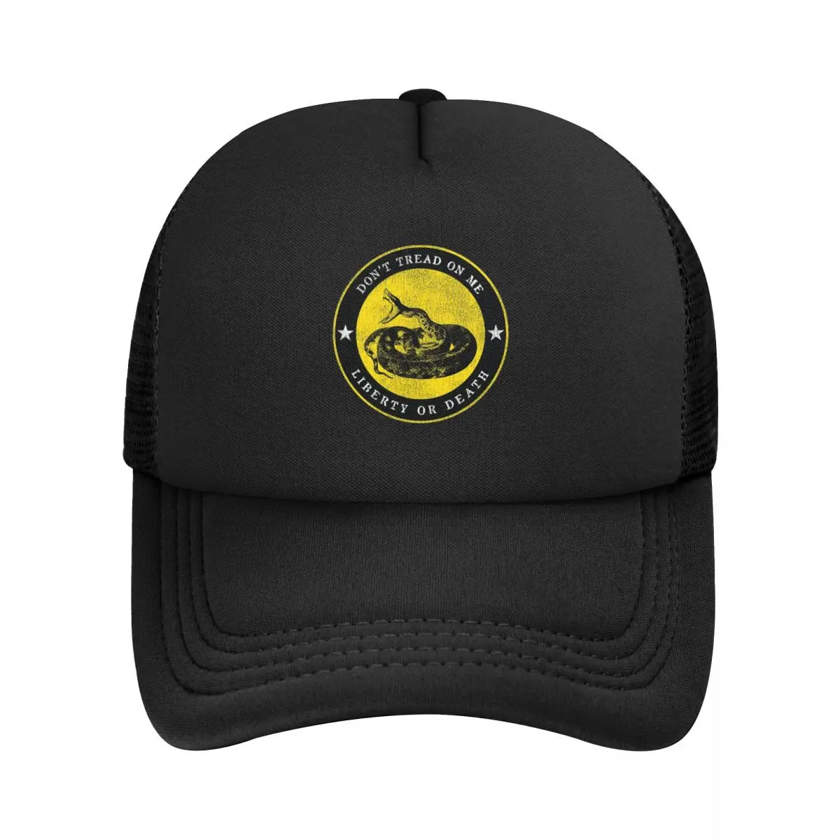 

Dont Tread On Me Mesh Baseball Cap Adult Sport Trucker Worker Cap Liberty or Death Hats Adjustable Golf Hats Outdoor New Dad Cap