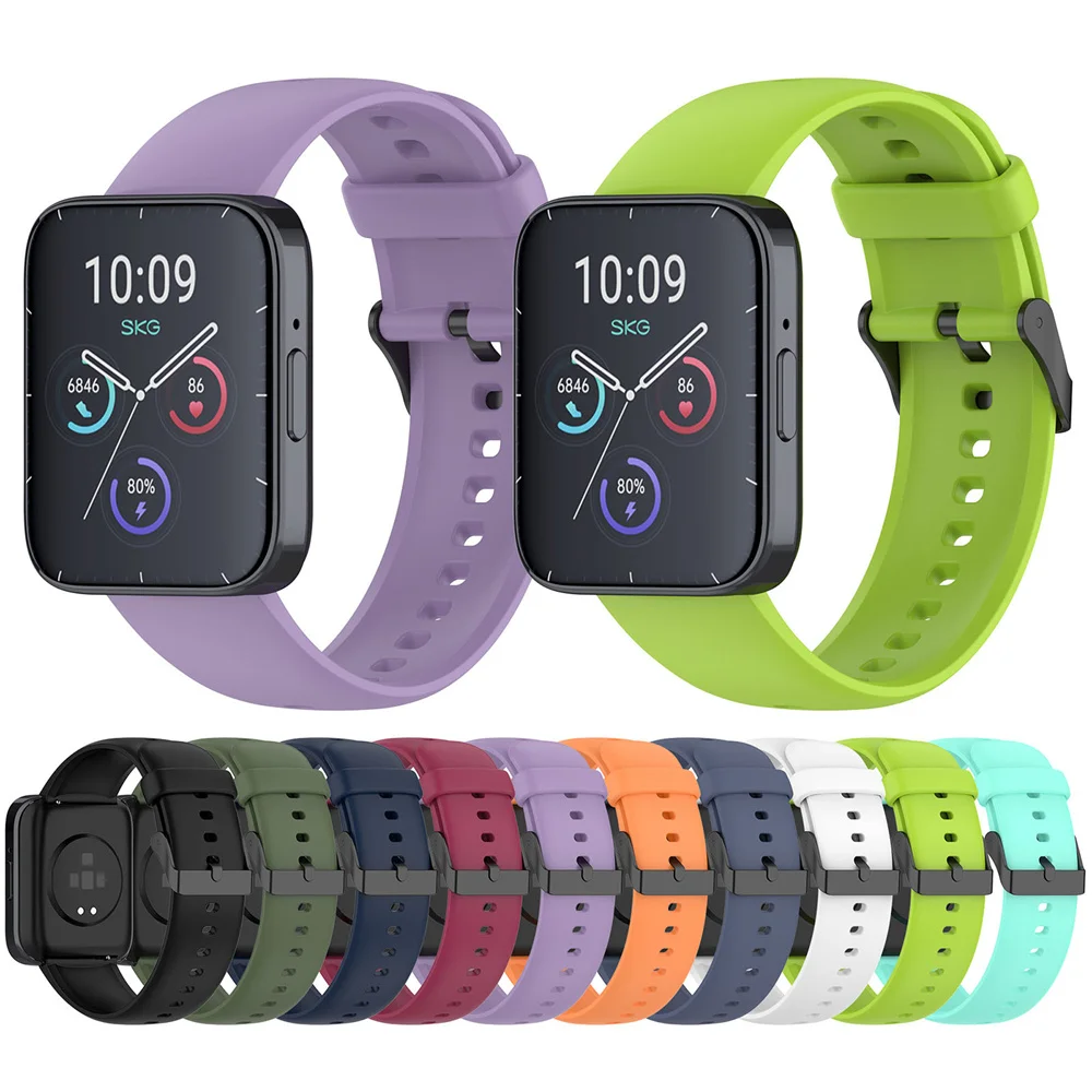 Correa de silicona líquida para reloj, accesorios impermeables para SKG V9/Amazfit Bip5