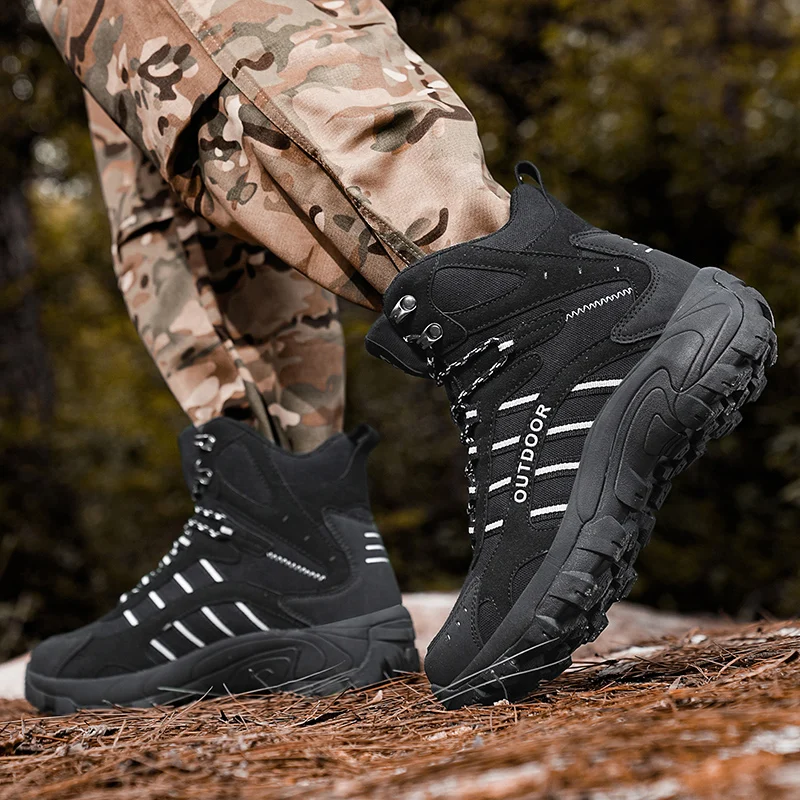 High Quality Men Tactical Boots Outdoor Sandproof Desert Combat Boots Non-slip Wear-resistant Hiking Shoes Hunting Sneakers Men