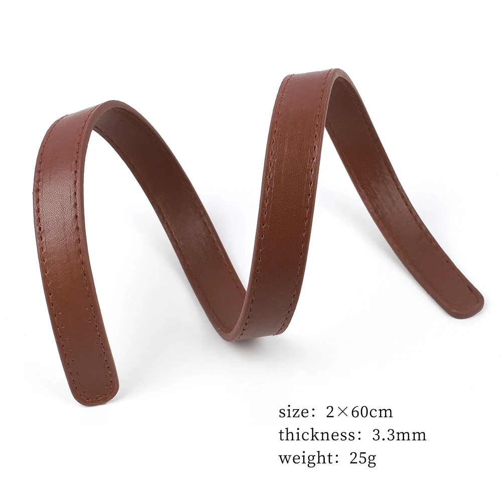 60cm PU Leather Bag Strap Shoulder Bag Handle Belt Band for Women Handbag Handmade DIY Perforation Belt  for Bag Accessories