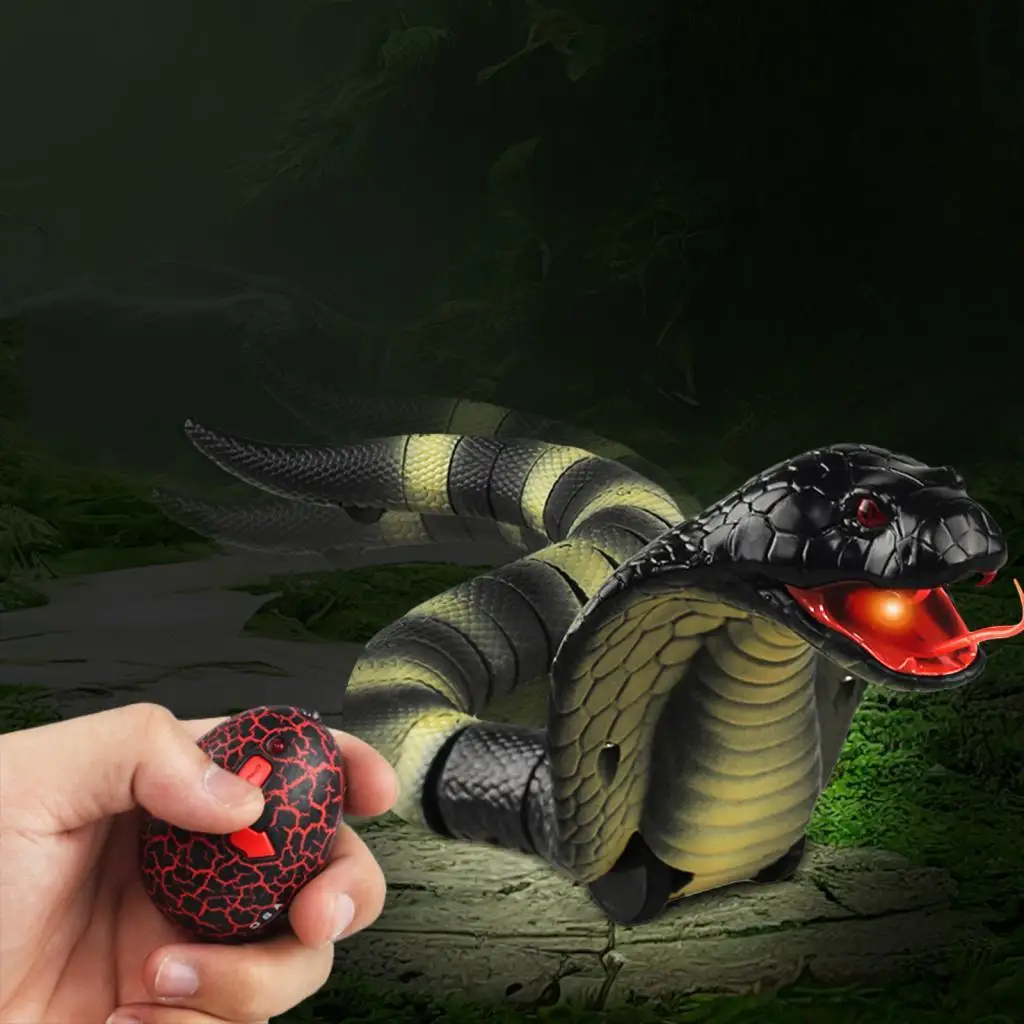 Radio Control Snake Prank Simulation Rattlesnake Model Fun Plastic Novelty Toy for Kids Funny Trick