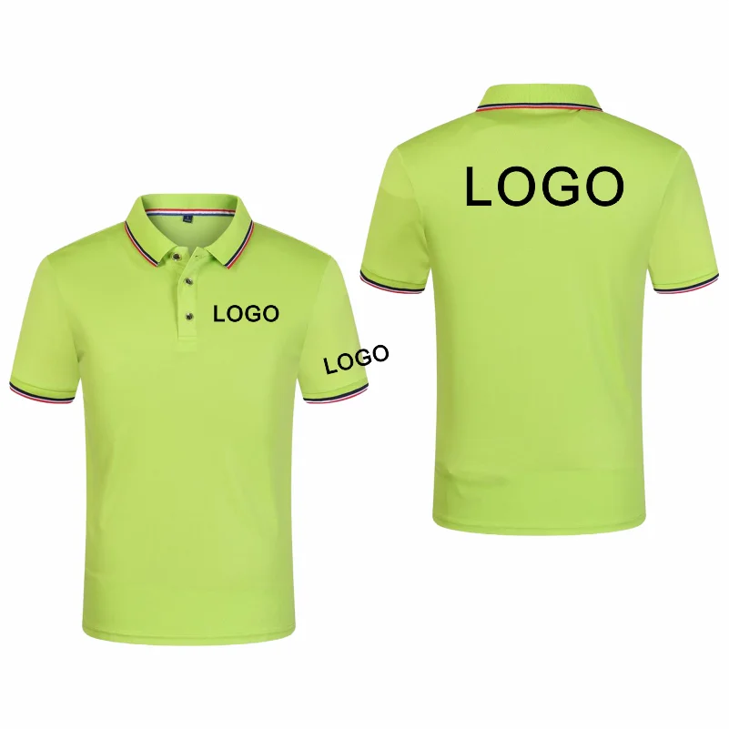 Custom Logo Short-Sleeved Quick-Drying Polo Embroidery Team Print Photo DIY Clothing Business Uniforms Comfort Ventilate