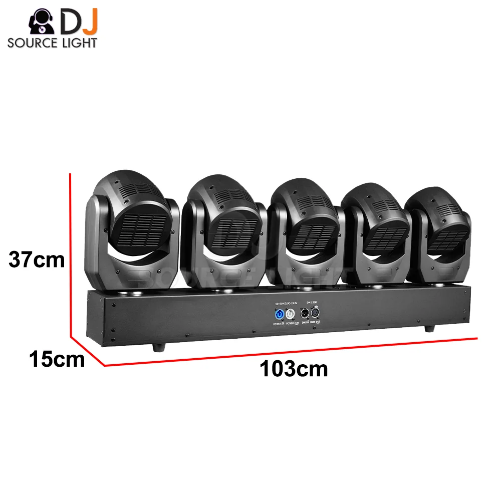 5X60W RGBW Point Control Moving Head Light Beam DJ Stage Lights DMX512 Disco Party Club Bar Show wedding Stage Lighting Effect