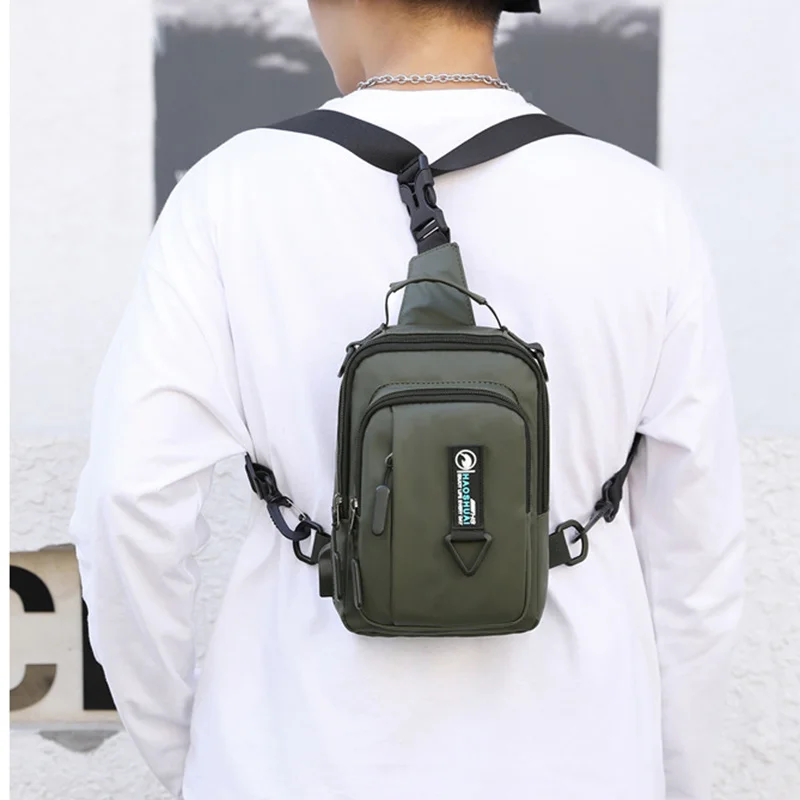 Ransel Nilon Pria Tas Bahu Selempang Travel Militer Tas Ransel Tas Selempang Dada Fashion Pria 4 Penggunaan