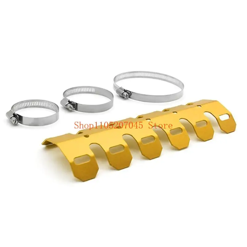 37cd Motorbike Exhaust Pipe Heatshield Muffler Cover Metal Steel Link Tube