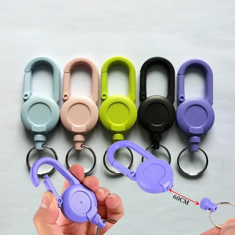 Scalable Keychain Backpack Elastic Drawstring Easy to Pull Buckle Anti Loss High Rebound Easy to Pull Keychain