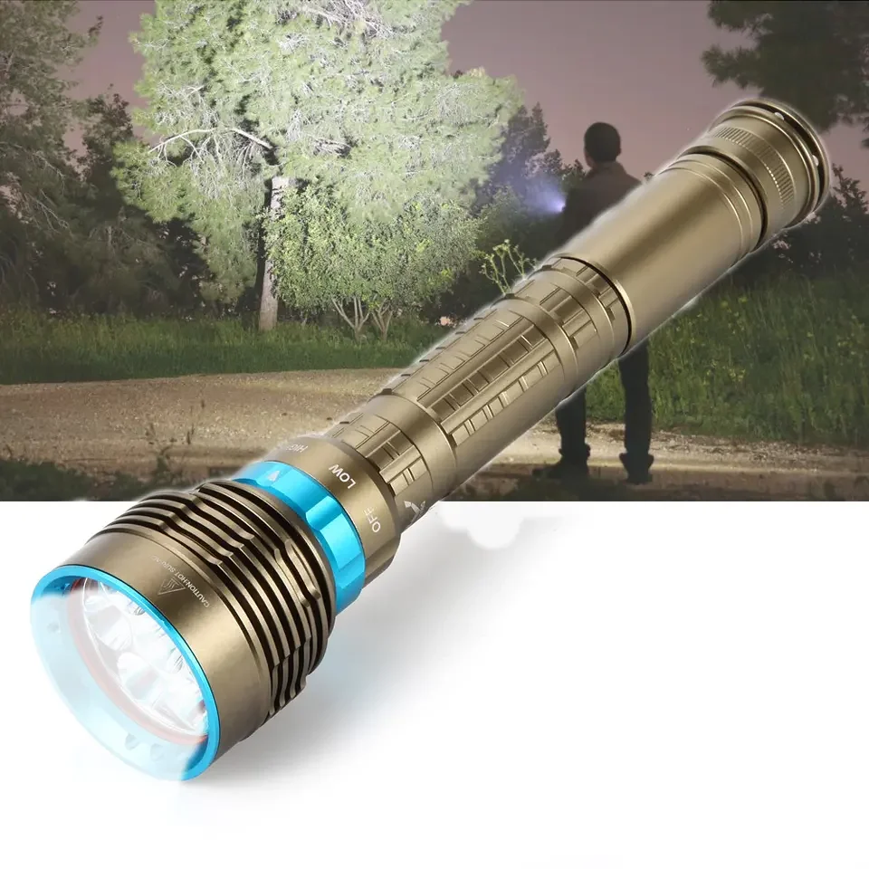 300m Underwater Visible Distance Magnet Rotary Switch waterproof diving torch lantern for Diving Activities