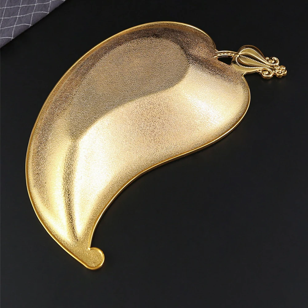 

Crown Embossed Snack Tray Zinc Alloy Decorative Fruit Serving Dish Large Capacity Candy Tray for Tea Party Dessert Display