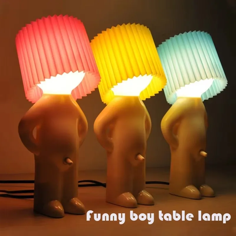 Little Shy Creative Mr. P Shy Boy Desk  Naughty Boy Funny Night Lamp