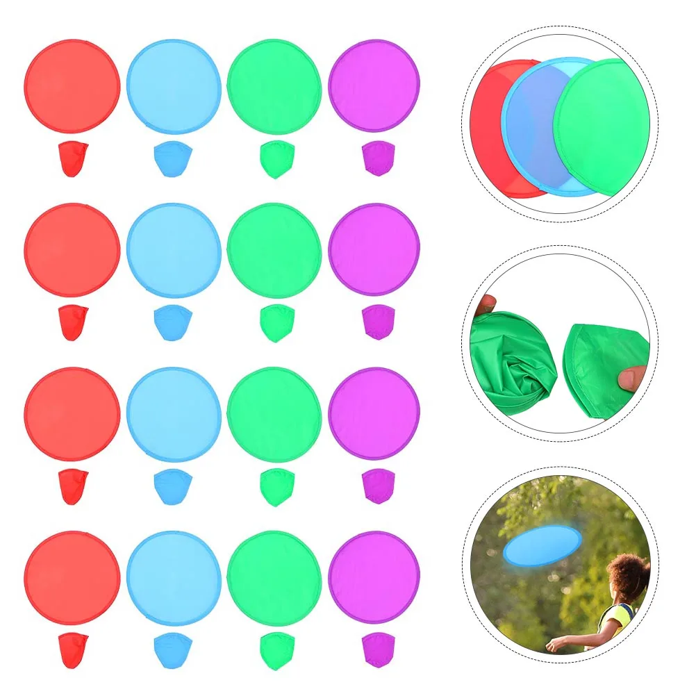 

16Pcs Foldable Flying Disc Round Plate Lightweight Smooth Edges Durable Outdoor Sports Flying Plate for Camping Picnic