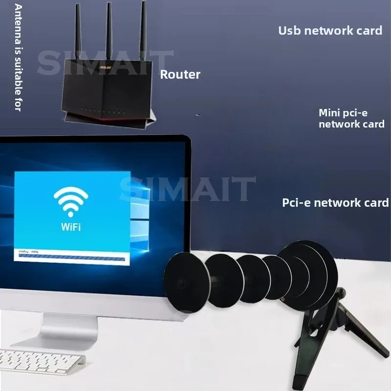 12dBi WIFI Signal Receiving and Transmitting Yagi Directional Antenna, Desktop Laptop Wireless Network Interface Card 2.4G