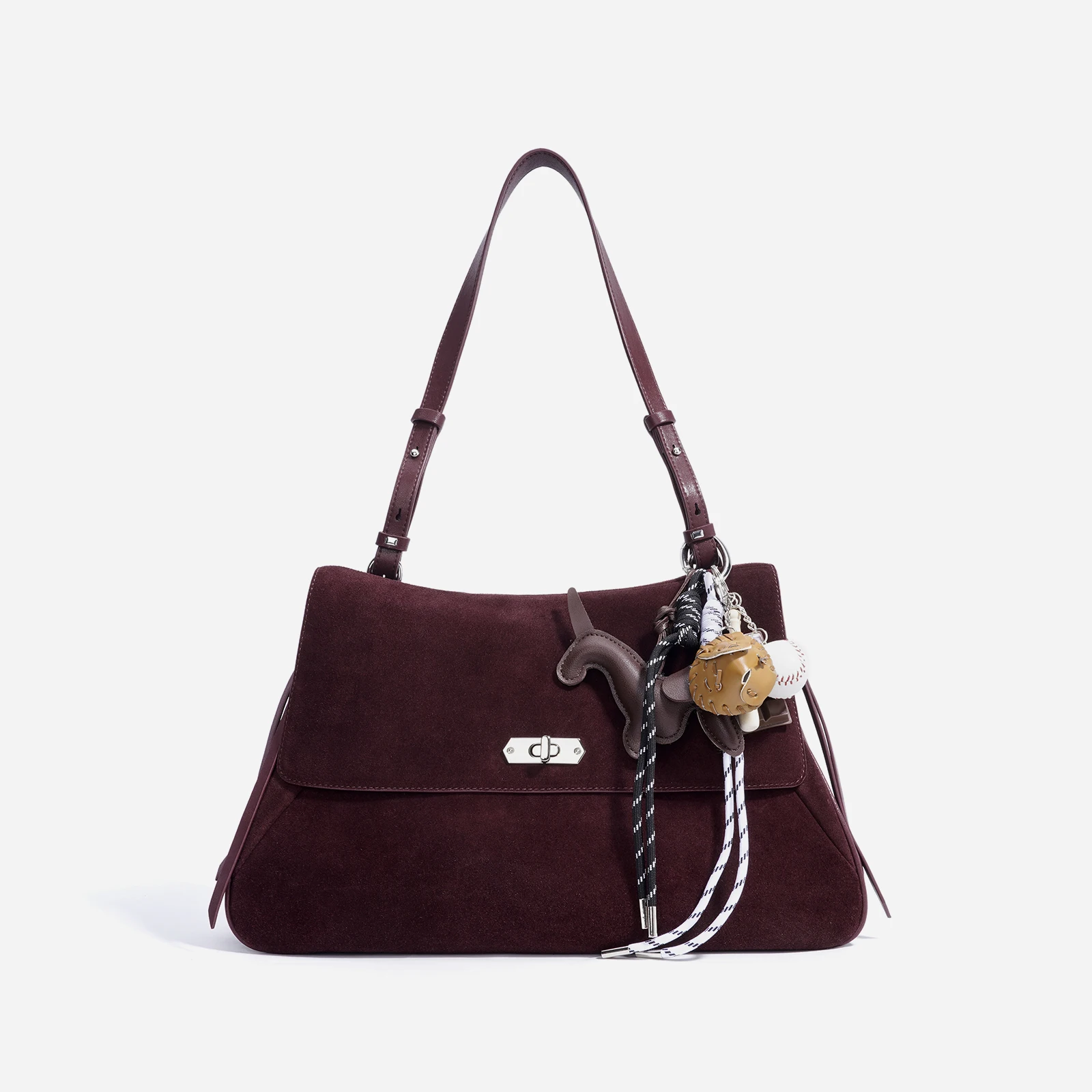 

New Rodeo bag Genuine Leather Bag Women's Tote Bag Large Capacity Advanced Lock Fashion High Sense Underarm Handbags for Women